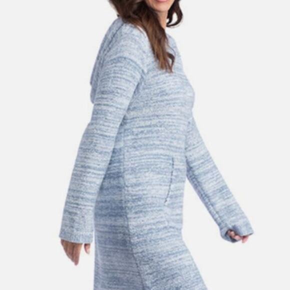 Softies Marshmallow Hooded Lounger Tunic S/M Blue Comfy Longsleeve Sweater - Picture 1 of 6